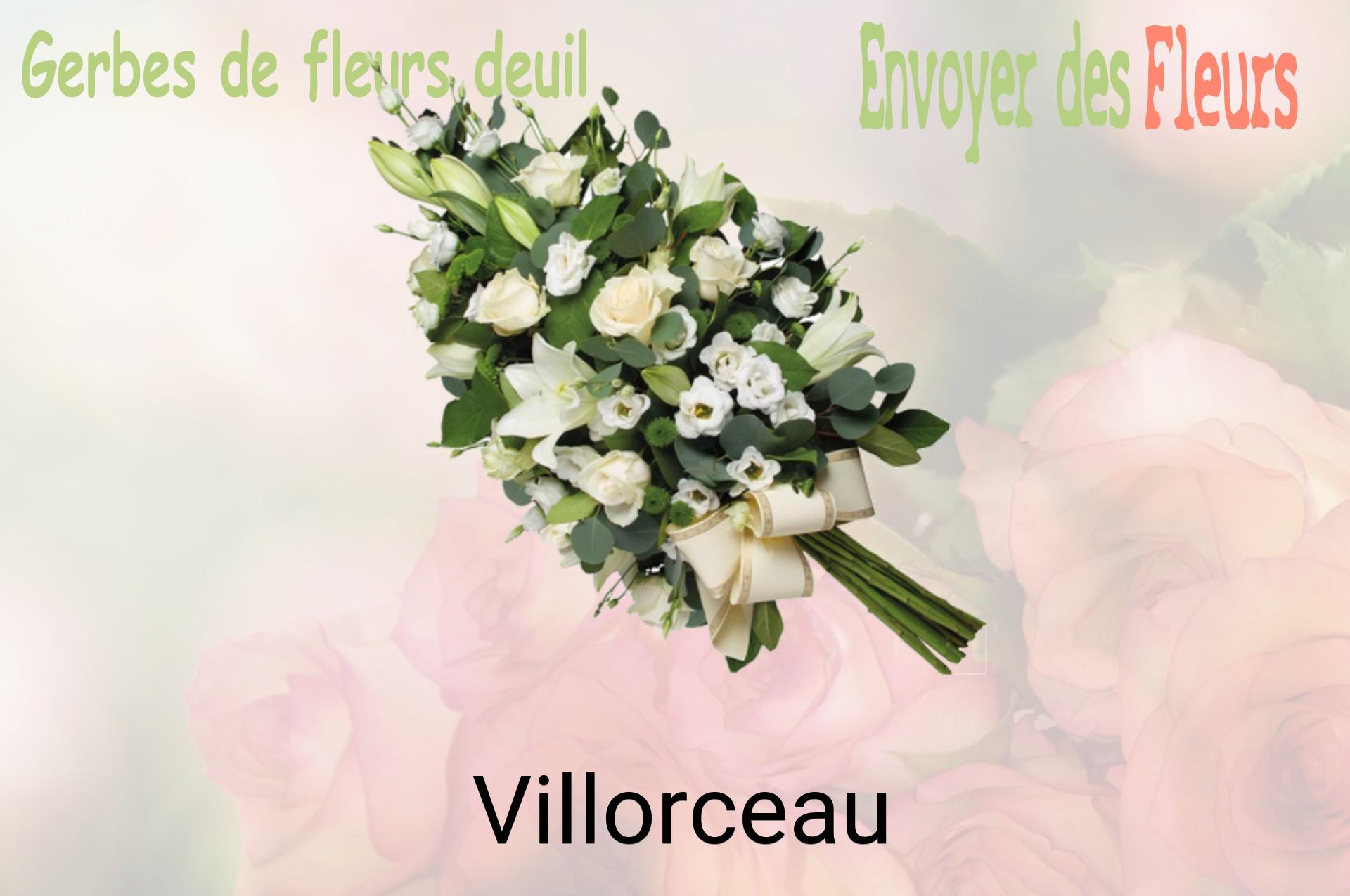 Gerbe de fleurs de deuil livrée à Villorceau